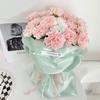 Papel de regalo para ramo de gasa de seda helada coreana 520 para el Día de la Madre, bolsa de flores rosas, material floral