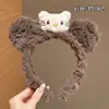 Faixa de cabeça de desenho animado para lavar o rosto para mulheres, nova faixa de cabeça de pelúcia 2026 para maquiagem, presilha de cabelo fofa, elástico de cabelo, acessório de cabeça