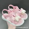 Sandalias de Verano de Nuevo Estilo para Niñas, Venta al por Mayor Transfronteriza, Sandalias de Playa Dulces de Princesa con Velcro para Estudiantes