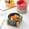 Estante de Bambú de Madera para Guardar Platos Sala de Estar Oficina Soporte para Flores de Pie Bandeja de Bambú Base Creativa para Macetas de Escritorio Amazon
