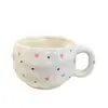Taza de Cerámica Taza de Desayuno Taza de Leche Taza de Café para Beber Té Lujo Ligero Simple Alto Valor con Asa