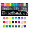 Bolígrafo de doble línea Amazon Dream de color para diario, bolígrafo metálico, bolígrafo de contorno, bolígrafo fluorescente pintado a mano de 36 colores