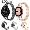 Para Samsung S2/3 Watch Galaxy watch4/5D palabra diamante metal acero inoxidable correa active2