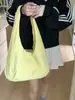Bolsa de Lona para Mulheres, Grande Capacidade, Novo Modelo 2025, Versátil de Verão Simples Bolsa de Ombro e Axila, Bolsa Tote para Aula de Estudante Universitário