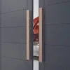 Maçaneta de Porta de Vidro de Aço Inoxidável Cobre de Imitação de Luxo Pronta para Uso Normcore Madeira Maciça Sofisticada Hotel Escritório Maçaneta de Porta