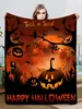 Amazon Comercio Electrónico Transfronterizo Impresión Digital Cómoda, Suave y Cálida Doble Cara Franela Halloween Manta Pequeña Manta