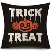 Funda de Almohada Halloween Calabaza Divertida Transfronteriza Amazon Estampado de Lino Funda Decorativa para Cojín de Sofá del Hogar