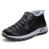 Novos sapatos de algodão impermeáveis de couro 2024 masculinos de inverno com forro de fleece espessado antiderrapante para pedal frio à prova de calor sapatos de algodão do Velho Pequim