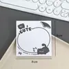 Bloco de Notas Gatinho Preto Estilo Ins Simples Nota Material Fofo Desenho Animado Estudante Nota Adesiva Preto e Branco Mensagem