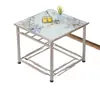 Mesa para Fogata de Acero Inoxidable Uso en Casa de Invierno Juego Completo Un Juego Mesa Cuadrada Calefactora Mesa de Comedor para el Hogar Escritorio de Oficina para Sala de Estar