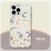 Ins Japonês e Coreano Tela Cheia Gato Adequado para Iphone16Promax Capa de Celular Apple 15Pro Totalmente Inclusiva 14 Resistente a Quedas 13