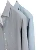 Camisa de rayas de manga larga para hombre de otoño, tela ultrasuave lavable, top casual simple y versátil