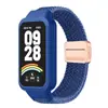 Para Pulsera Redmi 3 Roja de Xiaomi Pulsera Tejida Pulsera Activa Mi Band 9 Pulsera de Reemplazo Tejida Magnética