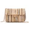 Bolso de Mujer Transfronterizo 2025 Nuevo Estilo Festivo Cadena Cierre de Solapa Coreano Color Bolso de Paja Hombro Bandolera