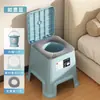 Taburete de Inodoro Estilo Europeo y Americano para Personas Mayores, Mujeres Embarazadas y Uso en el Hogar; Taburete de Inodoro Portátil, Silla de Inodoro Integrada Engrosada