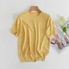 M Estilo europeo y americano transfronterizo 2026 nueva moda elegante ropa de mujer al por mayor suéter de punto fino de manga corta 05691578803
