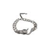 Pulsera europea y americana de nicho con sentido del diseño, geométrica de diamantes, de cadena gruesa de serpiente, temperamento de moda, personalidad, pulsera hip hop