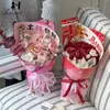 Cartão de Boas-Vindas Ano Novo 2026 Ano do Cavalo Cavalo Dourado com Design Floral e Palito de Bambu para Decoração de Buquê de Dia dos Namorados Cartão de Cumprimentos