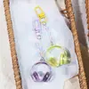 Pingente de fone de ouvido em acrílico, laca de cor sólida galvanizada transparente, corrente de celular estilo ins, chaveiro de bolsa, acessório DIY atacado