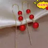 Brincos Pendentes com Franjas de Pérolas Tendência 2026, Brincos de Alto Padrão, Novos Fios de Orelha Longos com Contas, com um Toque Elegante e Sofisticado