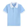 Uniforme Escolar para Estudiantes de Primaria y Secundaria Camiseta Blanca de Manga Corta Ropa de Clase para Primavera y Otoño Polo Infantil Casual Delgado Grueso de Verano