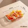 Molde para hornear molde especial rectangular de vidrio para hornear resistente al calor horno de microondas plato para pescado plato de vidrio para gratinar plato para frutas