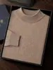 Nuevo Suéter de Punto de Cachemira de Cuello Alto para Hombre Otoño/Invierno Pulóver Suelto Capa Base Suéter Versátil