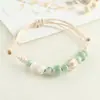 Pulseira de Cerâmica Dopamine Jingdezhen para Meninas, Joia de Mão Texturizada Versátil de Nicho, Pulseira de Contas com Estilo Literário e Antigo