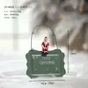 Mini ferro transfronteiriço novo cartão de Natal Merry Christmas listando decorações de Natal pendente de porta pendente de árvore layout props