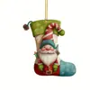 Nuevos Colgantes Acrílicos para Coche de la Serie de Navidad de Santa Claus 2023 Decoraciones para Árbol de Navidad