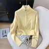 Estilo Coreano Vento Preguiçoso Gola Torcida Solta Zíper Duplo Suéter Quente Feminino Inverno Aparência Slim Cor Sólida Top Versátil
