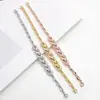 Pulsera de Hoja Dorada Transfronteriza Moda Joyería de Boda para Mujer Chapada en Diamante 18K Pulsera Dorada de Trigo al por Mayor