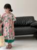 Vestido Infantil 2026 Verão Estilo Coreano Vestido com Barra em Retalhos para Meninos e Meninas, Conjunto Casual de Duas Peças Camisa de Manga Curta e Shorts para Crianças