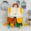 Mochila Nueva de Moda con Bloques de Color, Estilo Coreano, Alto Valor Estético, Colores Contrastantes, Gran Capacidad, Mochila de Viaje Sencilla para Salidas, Mochila Pequeña para Padres e Hijos