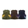 Chaleco de plumón para hombre North Boundary 2025 Invierno Nuevo Exterior Chaleco de plumón para hombre Marca de moda Diseño Patchwork Chaqueta Cálida