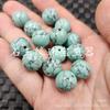 Cuentas redondas de turquesa sintética de 14 mm, cuentas sueltas de jade sintético, cuentas azul cielo, accesorios para joyería DIY, cuentas hechas a mano