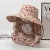 Chapéu Cachecol de Verão Feminino com Aba Larga, Estilo Popular para Trabalhar nos Campos, Chapéu de Proteção Solar, Chapéu de Sol para Praia ao Ar Livre, Chapéu para Colheita de Chá