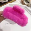 Pinza para el Cabello Esponjosa de Gama Alta, Tamaño Grande, Estilo Retro Otoño e Invierno, Pasador Elegante para la Parte Trasera de la Cabeza, Pinza para el Cabello Linda, Nuevo Accesorio para el Cabello