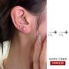 Brincos de prata esterlina S999 com diamante flash moda tendência temperamento simples estrela de quatro pontas tarraxa de brinco atacado de fábrica