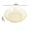 Plato de frutas para el hogar alta calidad material PET plástico alta apariencia borde dorado forma de flor plato de frutas para sala de estar plato de nueces venta al por mayor