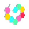 Lámpara de pared creativa minimalista luz nocturna LED decoración de dormitorio módulo hexagonal Lámpara de modelado de panal rojo neto fondo de cabecera
