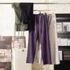 Calça Casual Masculina Lisa Fina de Corte Reto com Bordado de Letras Respirável e Confortável 8835