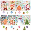 Presentes de Natal Transfronteiriços Festa de Natal Feriado Infantil Adesivos de Desenho Animado Feitos à Mão Quebra-Cabeça de Natal Adesivos de Emoticons