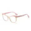 Nuevas Gafas Antiluz Azul Bloque de Color Estilo Europeo y Americano Transfronterizas, Gafas Lisas de Moda Retro Personalidad Ins