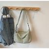 Bolsa Transversal Nova Cor Doce de Verão Bolsa Feminina 2025 Moda Simples Casual Bolsa de Tecido Macio Bolsa de Ombro Bolsa Dumpling