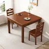 Mesa de comedor cuadrada de madera maciza para apartamentos pequeños, mesa cuadrada pequeña de estilo chino para ocio y juegos de cartas, adecuada para propiedades de alquiler, mesa de centro cuadrada