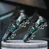 Nuevos zapatos de fútbol AG de tacos largos y para césped artificial transfronterizos para hombres, mujeres y niños, zapatos deportivos de alta gama para césped artificial al por mayor