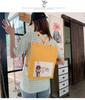 Bolsas Verão Femininas 2024 Nova Bolsa de Ombro Tote de Lona Ins Multiuso Estudante Aulas Bolsa Transversal