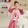 Pijama para Niñas Primavera y Otoño Algodón Puro Traje de Manga Larga Princesa Merleti Bebé Niña Pequeña Ropa Delgada para Casa