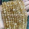 Cuentas de rueda con superficie cortada de ágata de cristal, cuentas espaciadoras de ábaco, cuentas sueltas, collar, pulsera con cuentas, accesorios de joyería de bricolaje